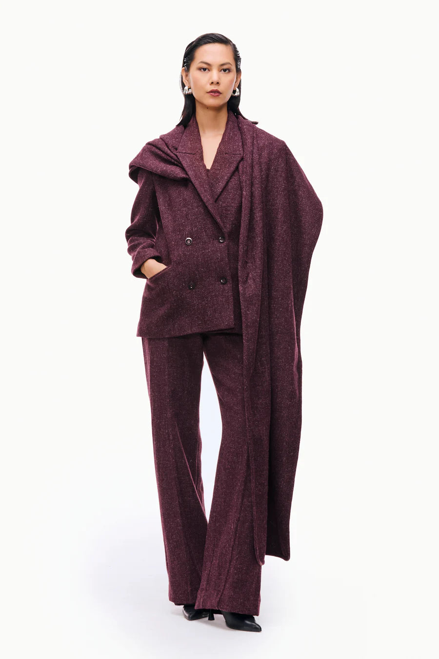Wool Scarf Blazer 3