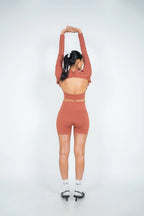 back view of soi sculpt studio set in mocha