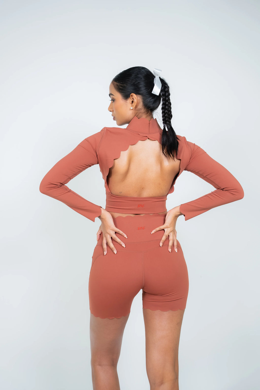 open back detail of soi sculpt studio activewear set
